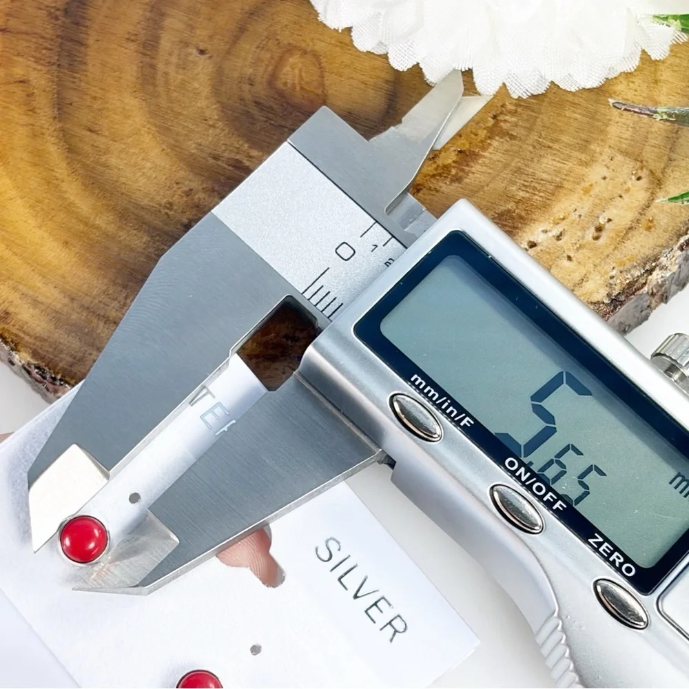 Red Coral Earrings Pure Sterling Silver 925 Gemstone Stud Post Push Back Round - Picture 7 of 8